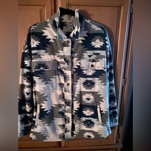 Geometric Patterned fleece Jacket